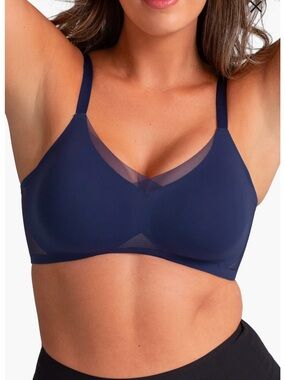 Honeylove Supporting Crossover Seamless Navy Bra size 3X